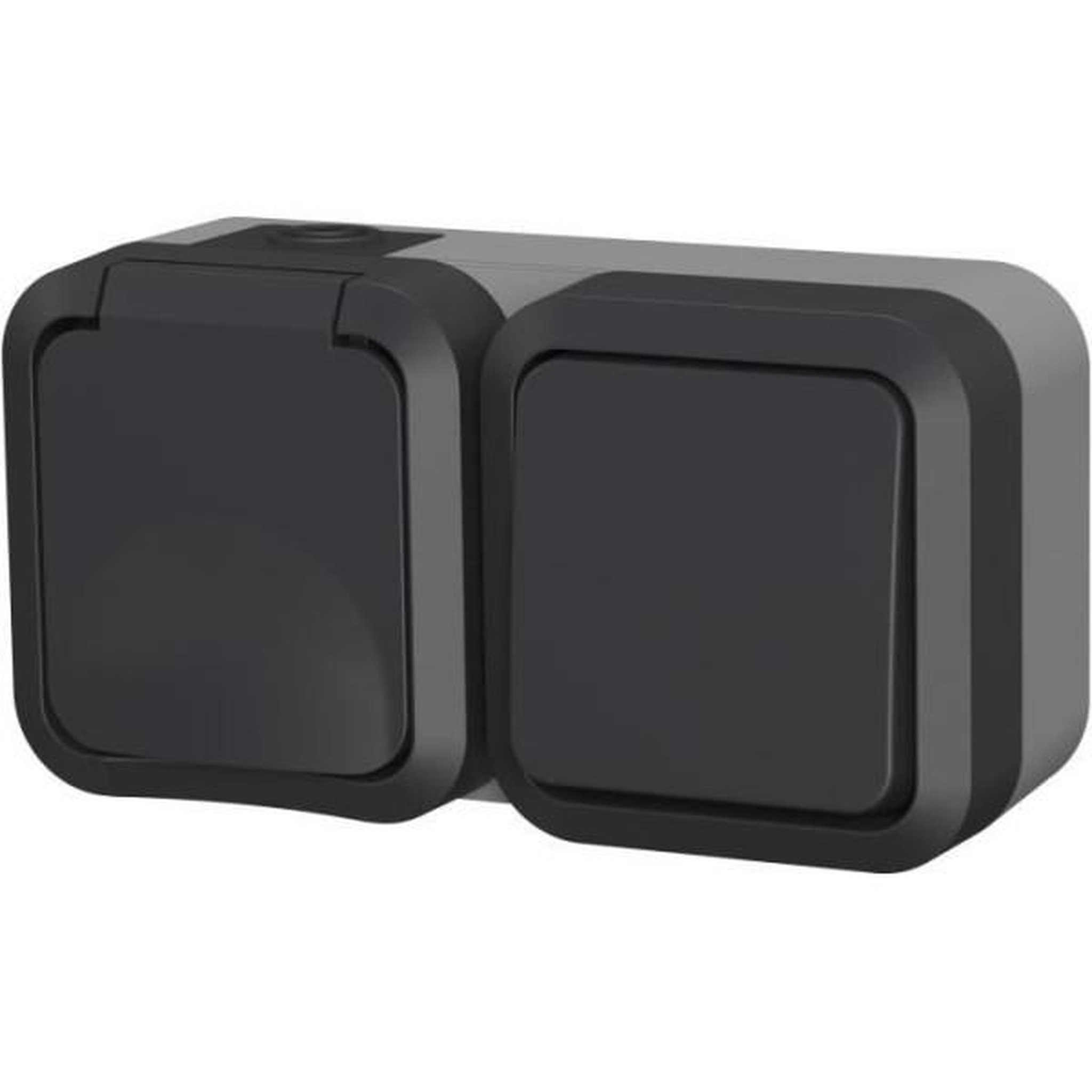 MARKET24 Double prise - QUARX - Aqua Pro - Extérieure, verticale, IP55, 250V, 16A