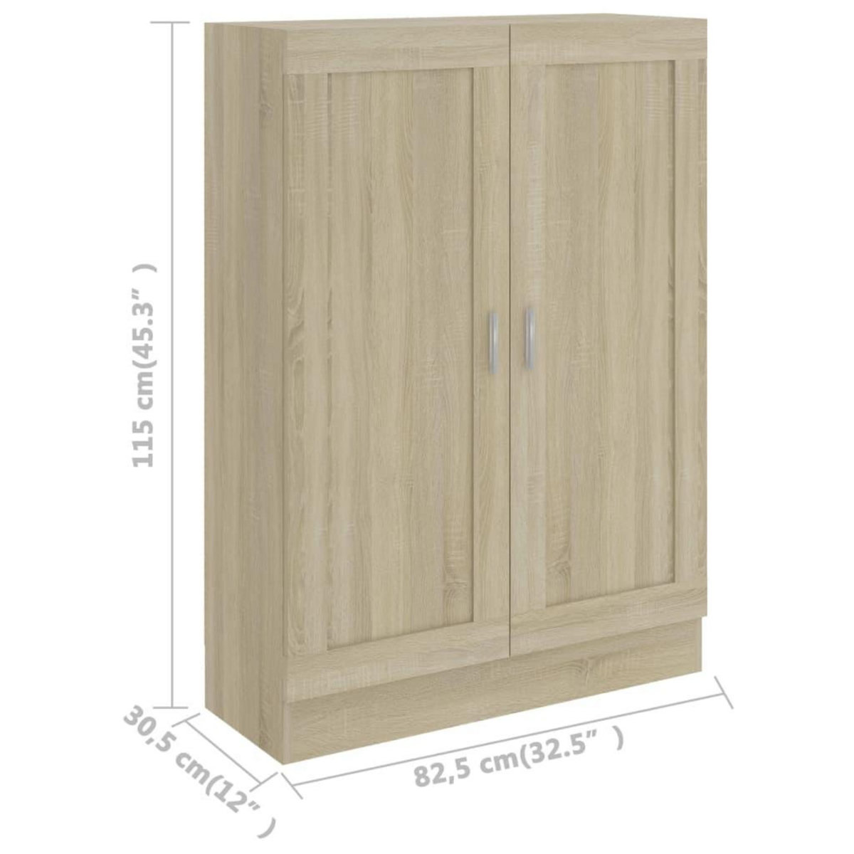 VIDAXL Bibliotheque Chene sonoma 82,5x30,5x115 cm Bois d'ingenierie