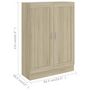 Voir la diapositive 6 : VIDAXL Bibliotheque Chene sonoma 82,5x30,5x115 cm Bois d'ingenierie