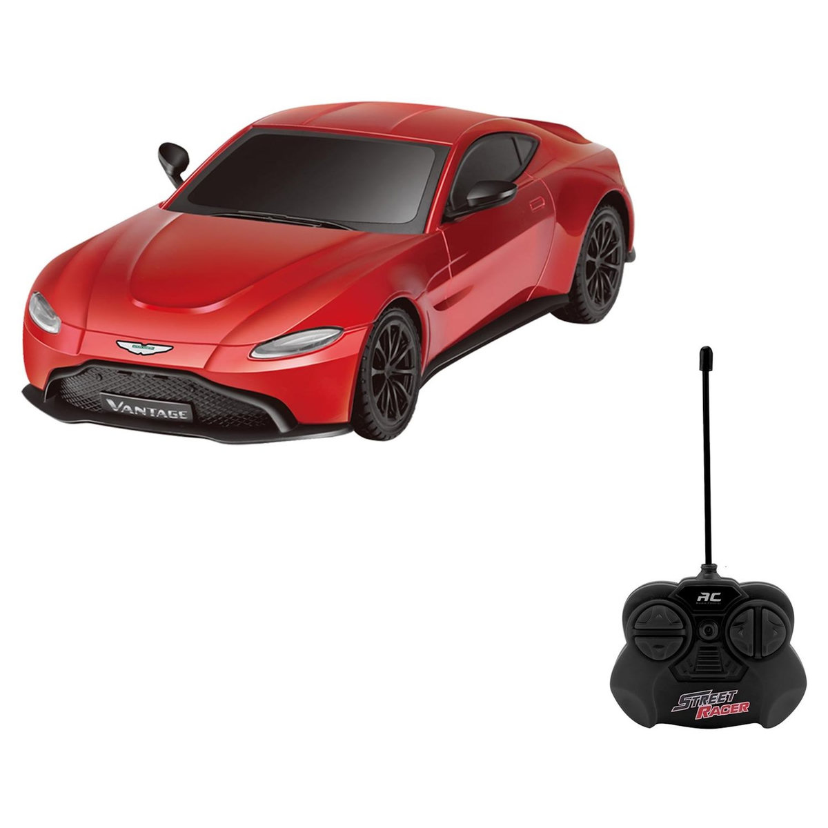 Voiture radiocommandée rouge échelle 1/18e Aston Martin Vantage