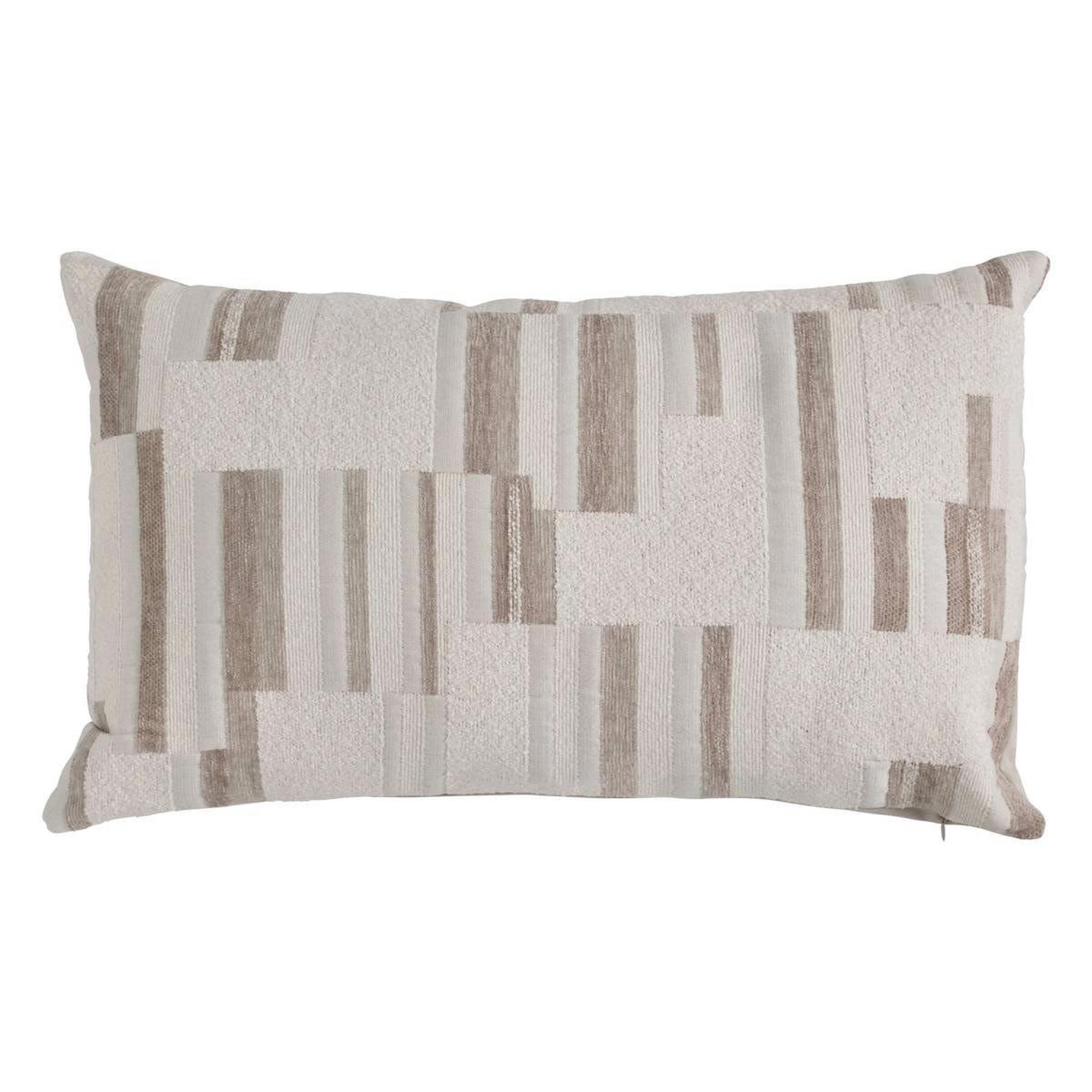 ATMOSPHERA Coussin déco en jacquard chenillé  calix  30x50cm beige