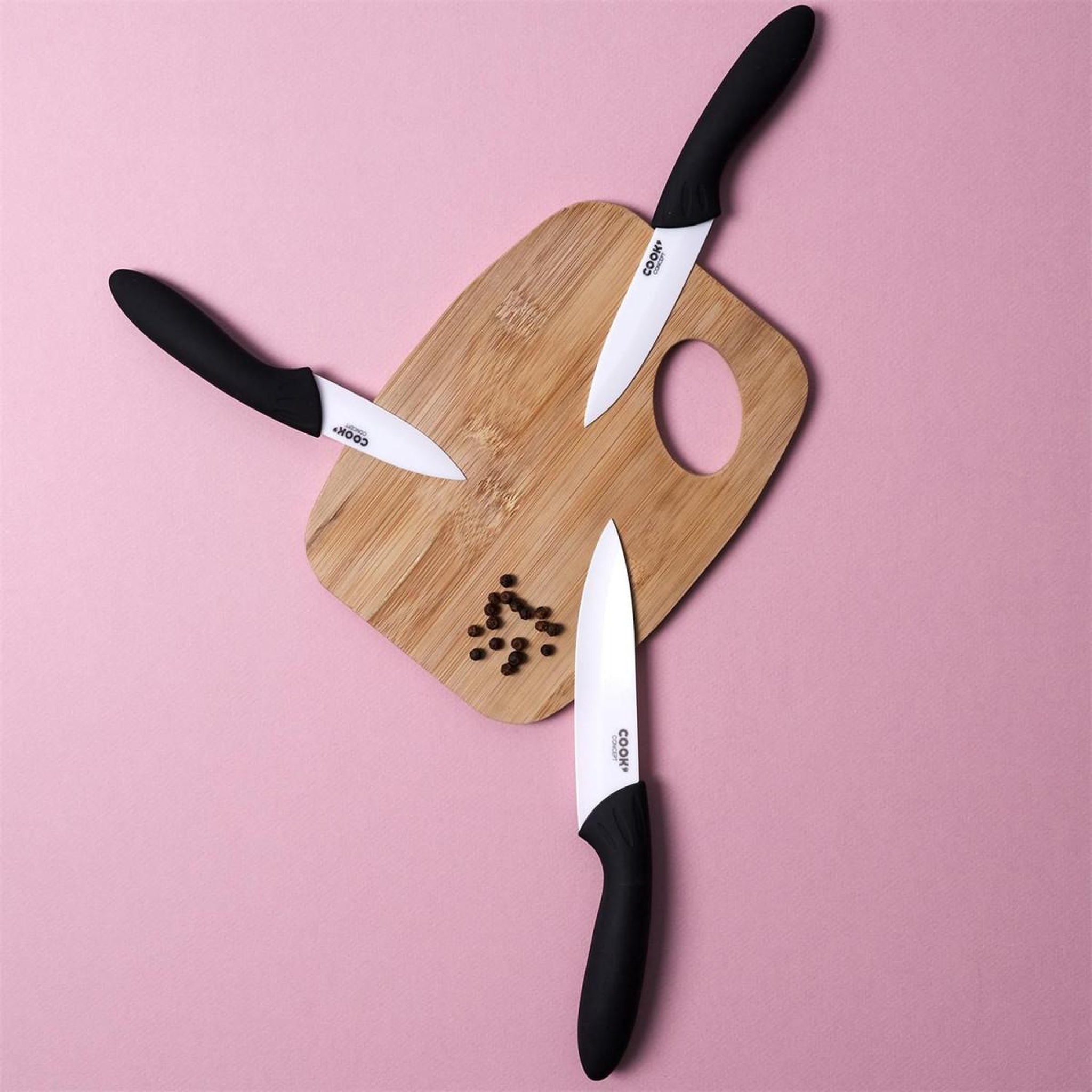Voir la diapositive 3 : COOK CONCEPT Couteau Universel avec Étui  Soft  23cm Noir