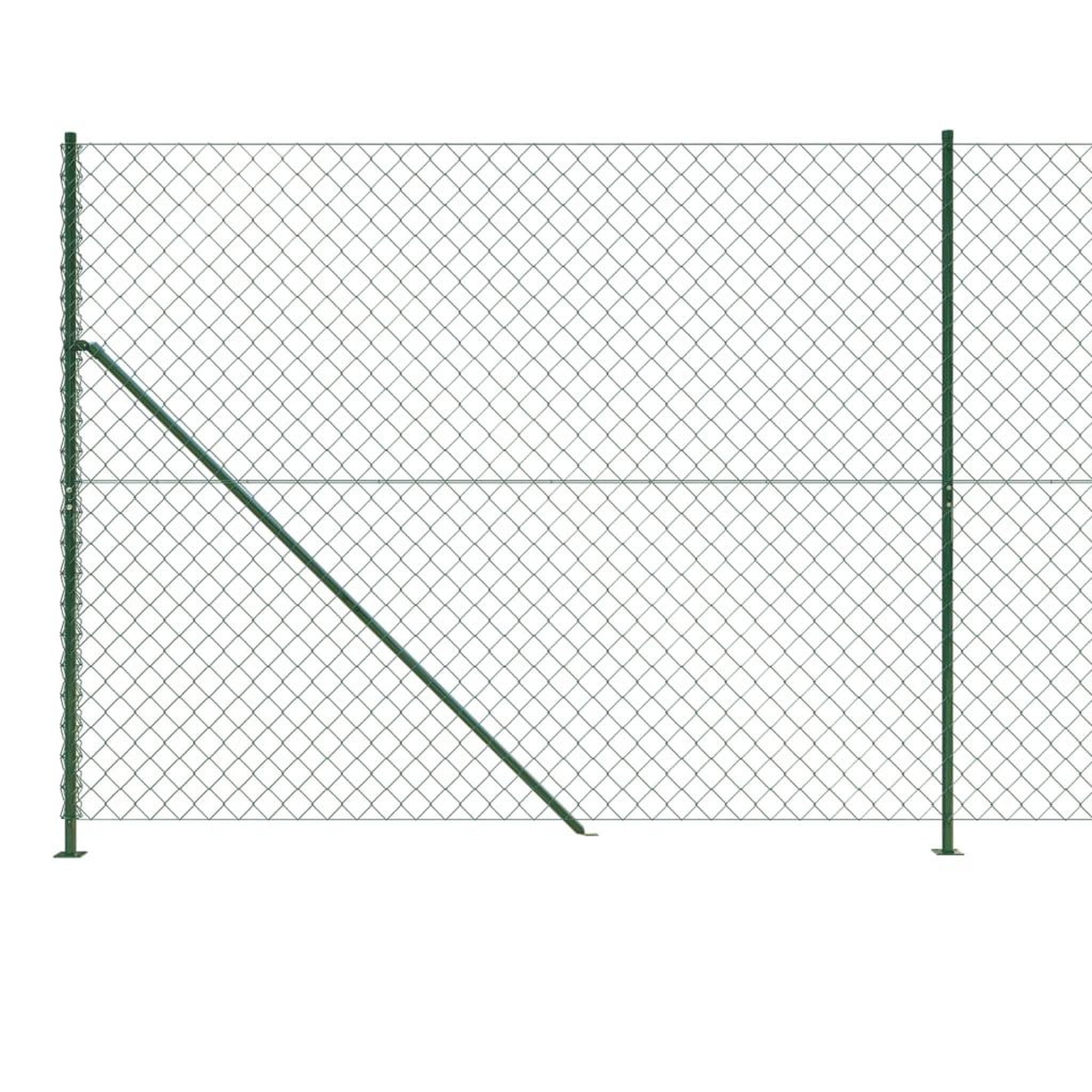 Voir la diapositive 4 : VIDAXL Cloture a mailles losangees avec bride vert 1,6x25 m