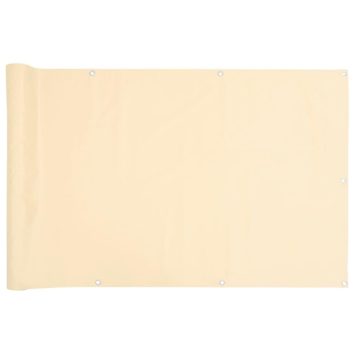 VIDAXL Ecran d'intimite de balcon creme 300x90 cm PVC