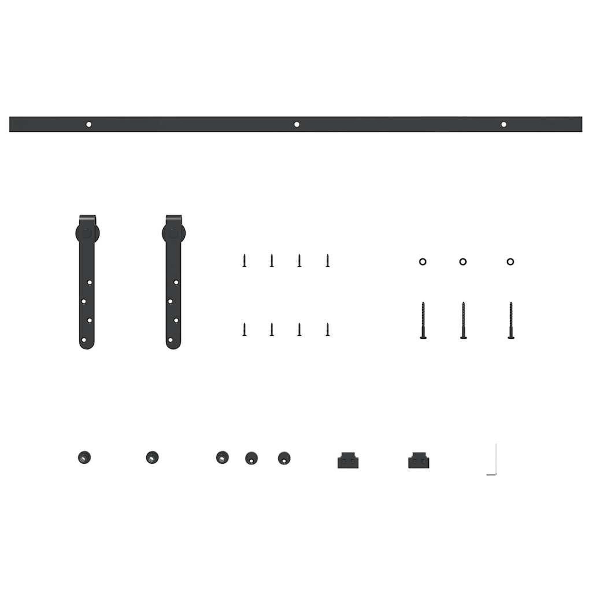 Voir la diapositive 4 : VIDAXL Kit de porte d'armoire coulissante 91 cm acier au carbone