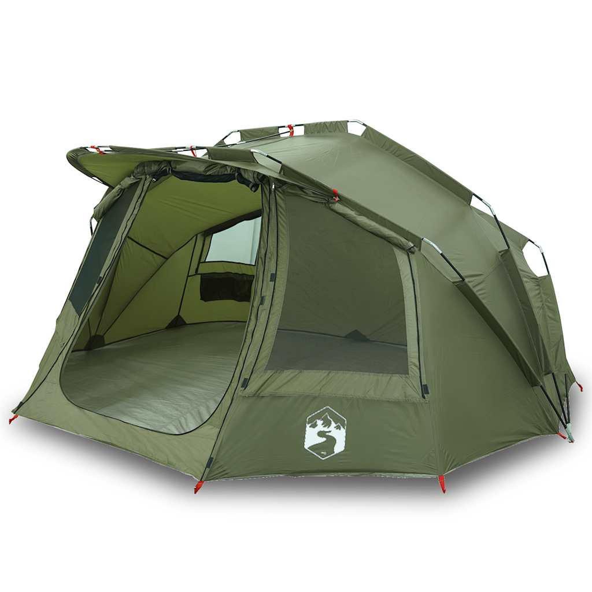 Voir la diapositive 2 : VIDAXL Tente de peche 5 personnes vert olive impermeable