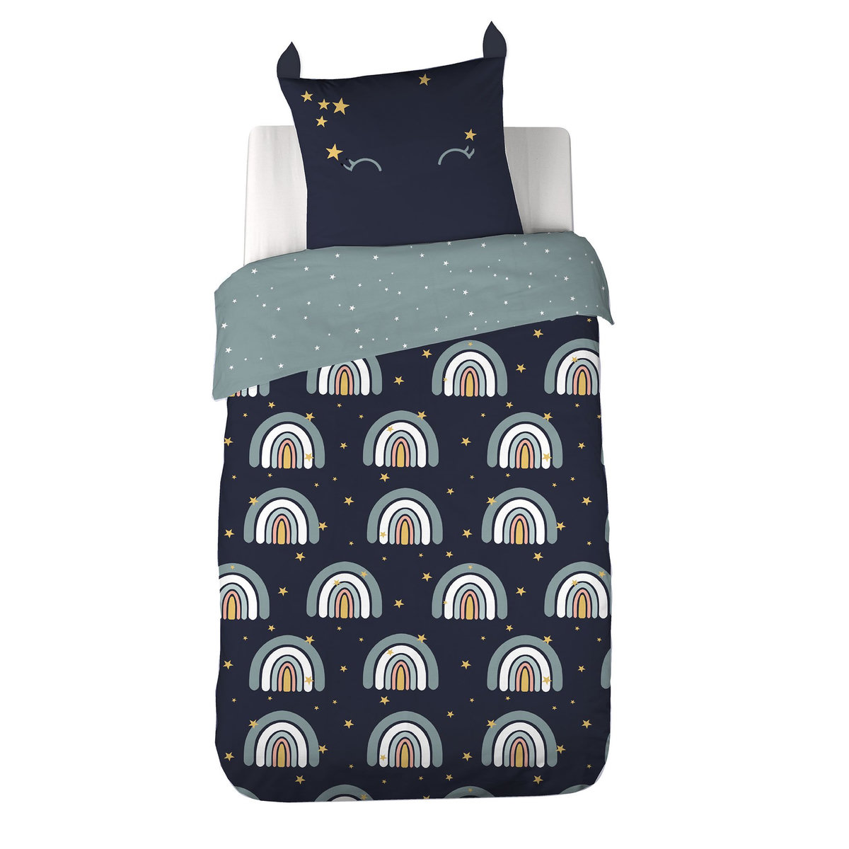 Parure housse de couette enfant imprimé CELESTE 