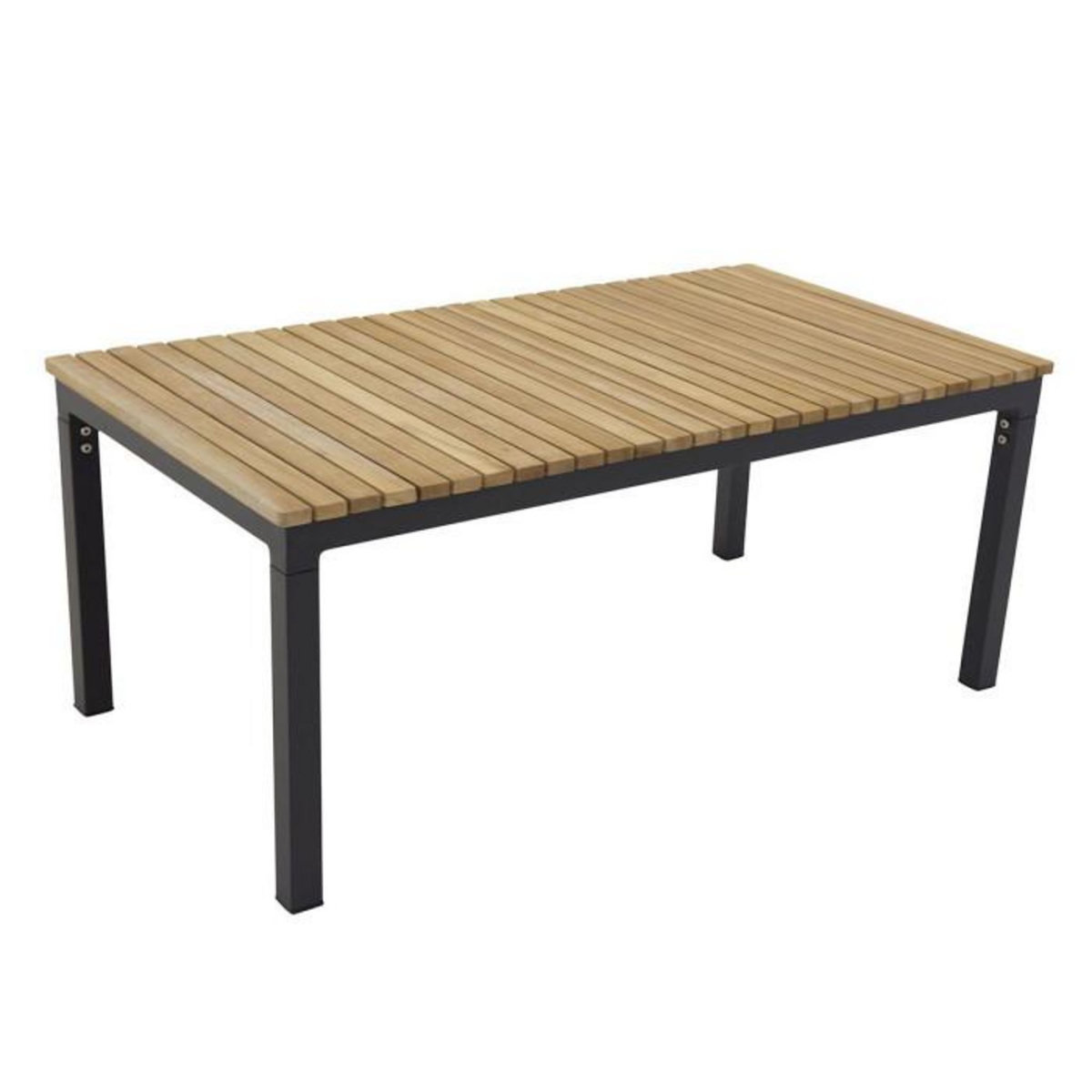 Paris Prix Table Basse de Jardin  Brasilia  110cm Naturel & Noir