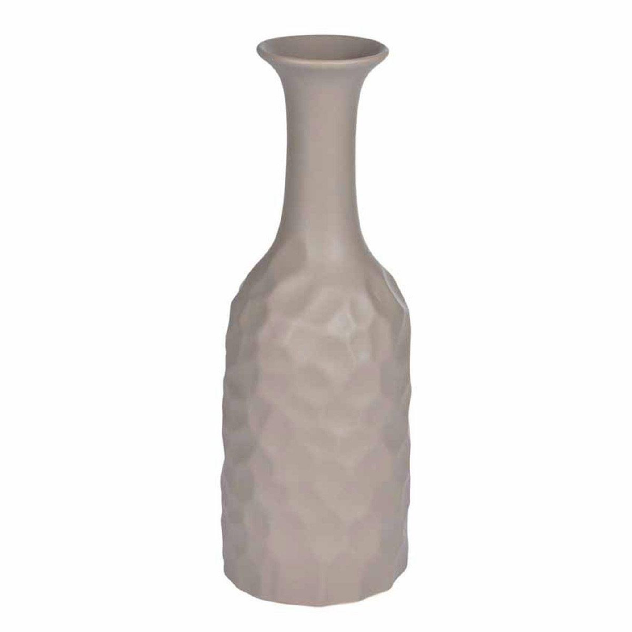 HOMEA Vase déco en céramique  martelé  30cm taupe