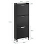 Voir la diapositive 1 : SOBUY Armoire à chaussures Noir 50x19x131cm FSR151-H-E-SCH