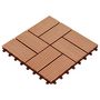 Voir la diapositive 3 : VIDAXL Carreau de terrasse 11 pcs WPC 30 x 30 cm 1 m^2 Couleur Teck