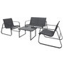 Voir la diapositive 2 : Paris Prix Salon de Jardin 4 Places  Samoa  112cm Gris