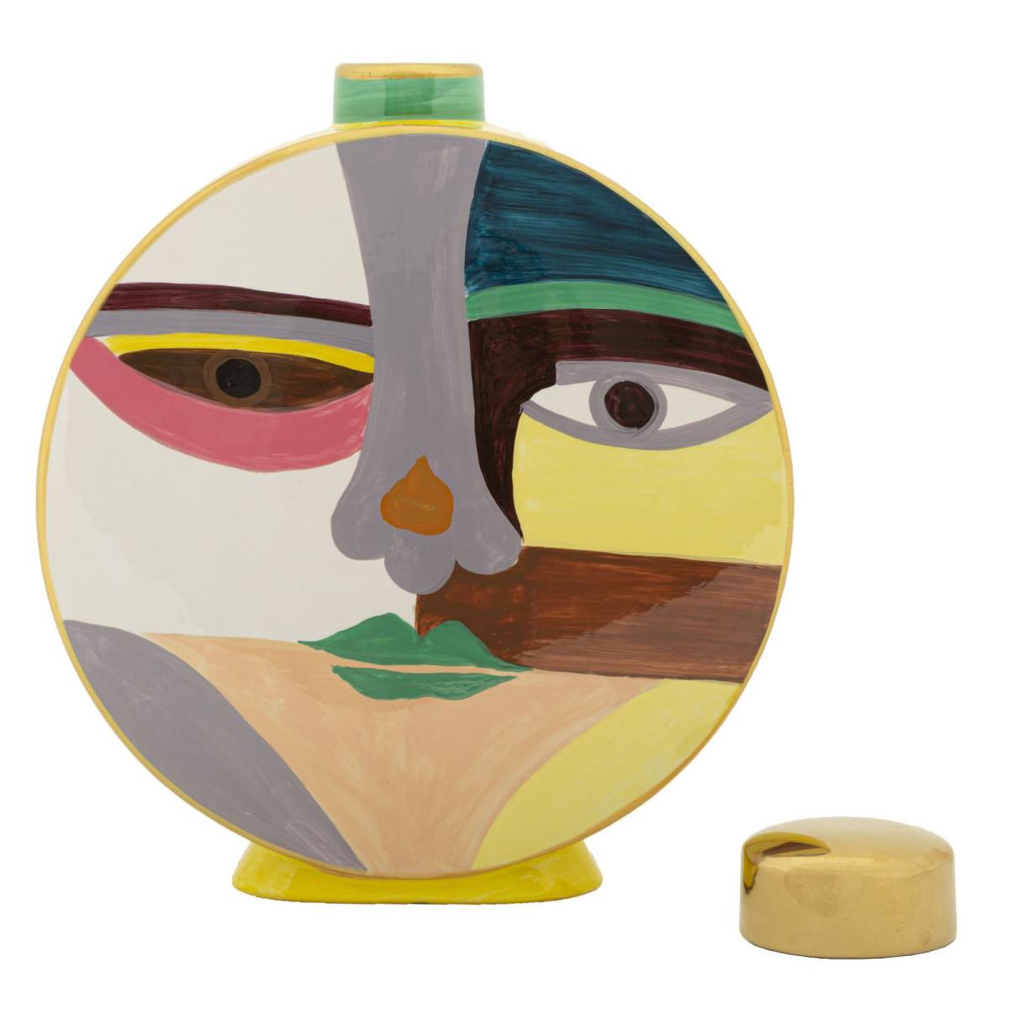 Voir la diapositive 2 : Paris Prix Vase rond en céramique  piccassy  33cm multicolore