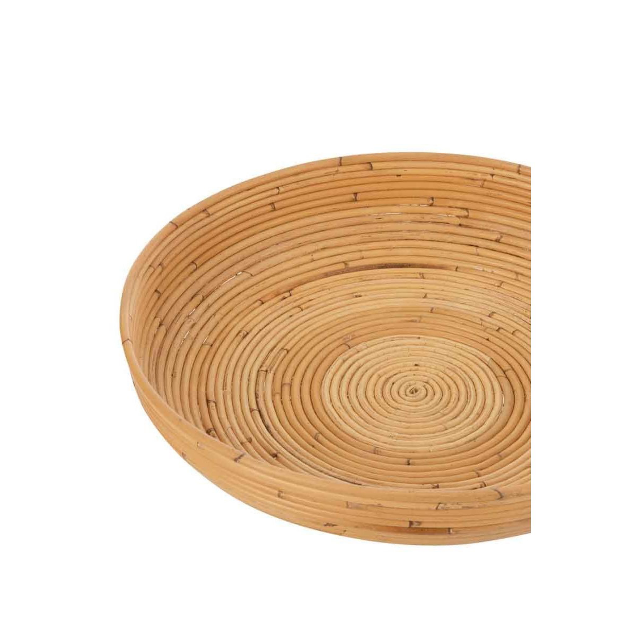 Voir la diapositive 3 : J-LINE Lot de 2 coupelles déco  rotin  50cm naturel