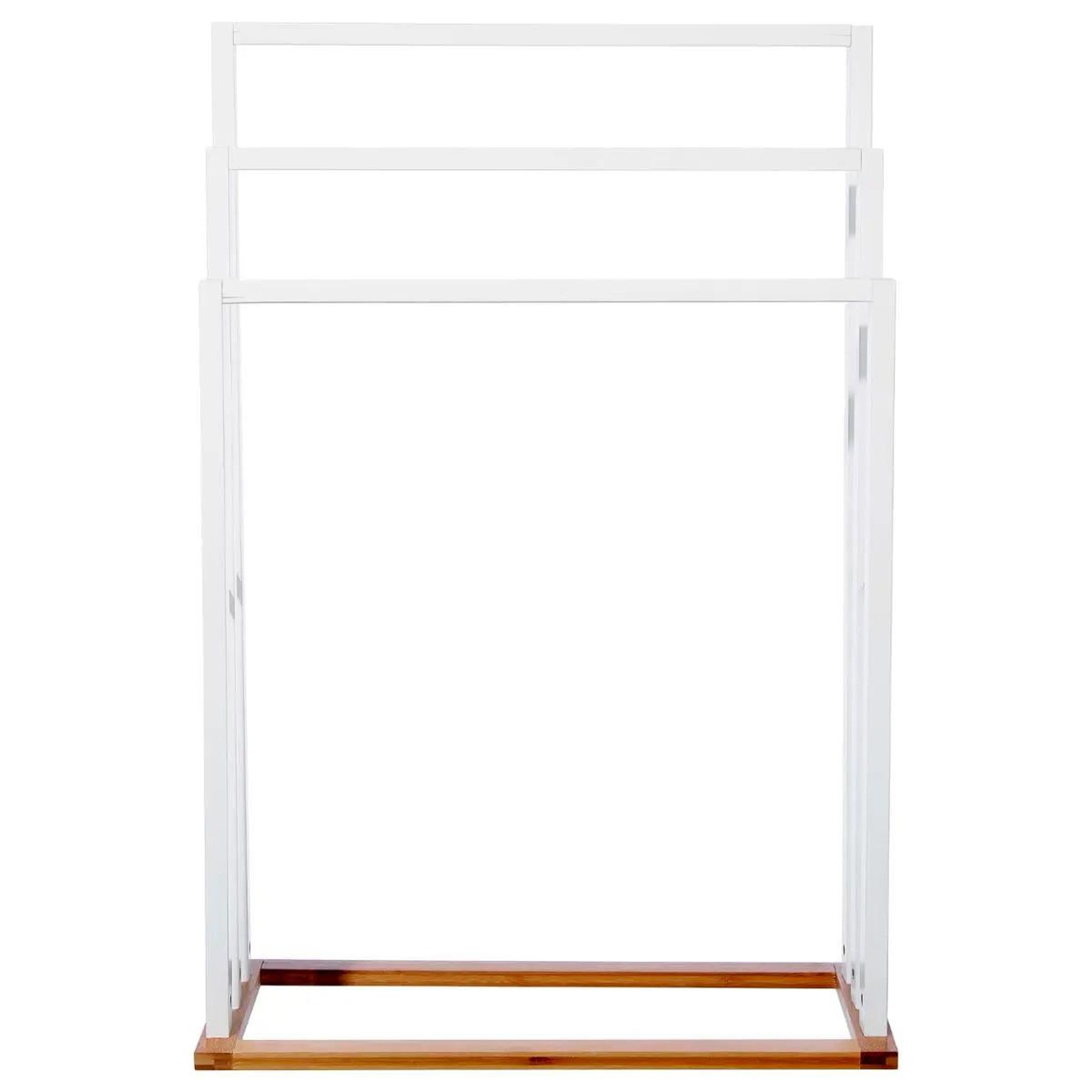 Voir la diapositive 2 : FIVE Porte-serviettes bois  bambou  blanc