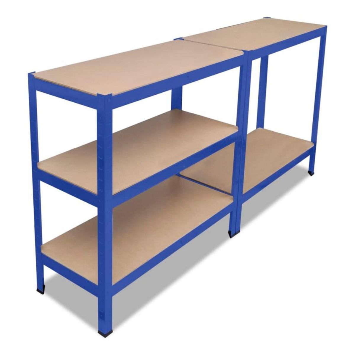 VIDAXL Etagere de rangement a 5 niveaux Bleu Acier et bois ingenierie