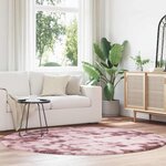 VIDAXL Tapis Shaggy a poils longs NAVARRA rose poudre 200x200 cm