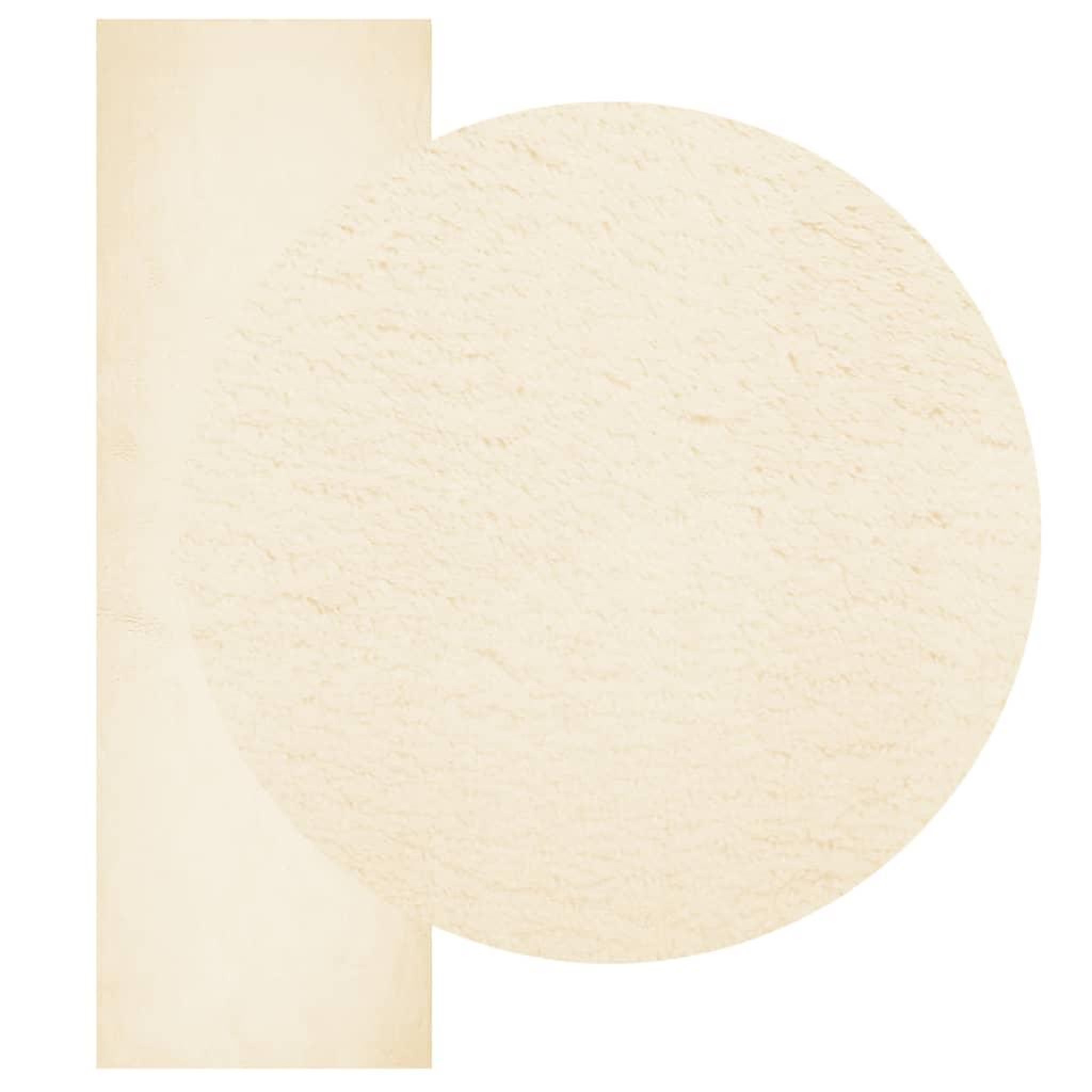 Voir la diapositive 3 : VIDAXL Tapis HUARTE a poils courts doux et lavable creme 80x250 cm