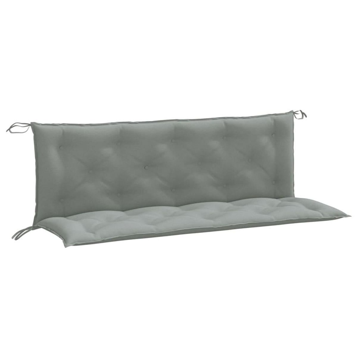 VIDAXL Coussins de banc de jardin lot de 2 gris clair melange tissu