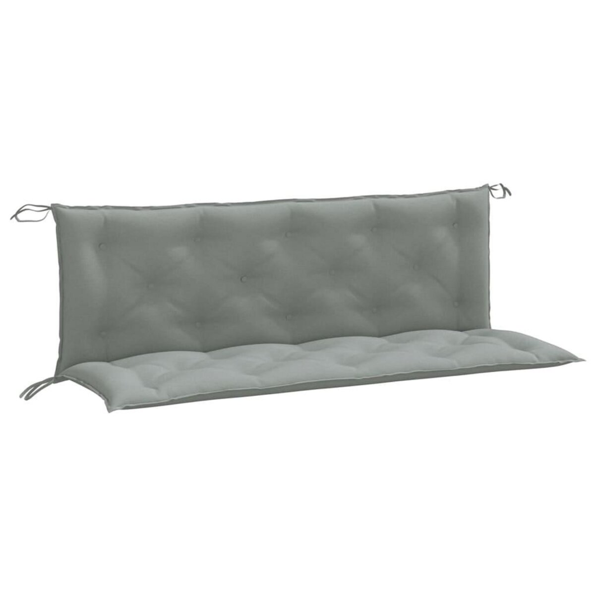 VIDAXL Coussins de banc de jardin lot de 2 gris clair melange tissu
