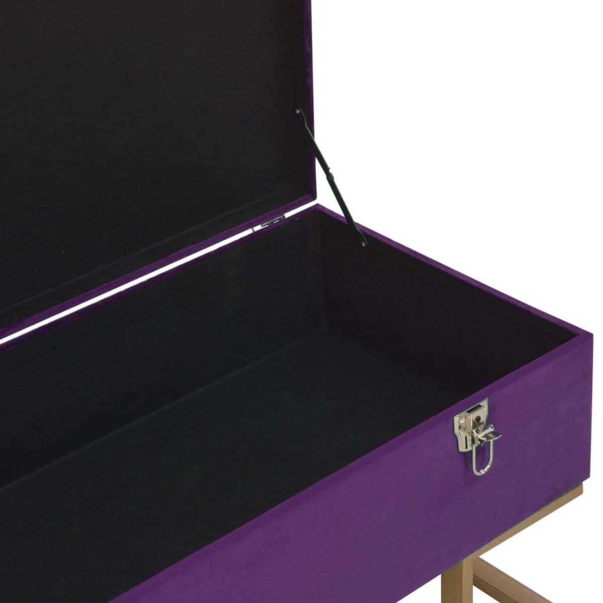 VIDAXL Banc avec compartiment de rangement 105 cm Violet Velours