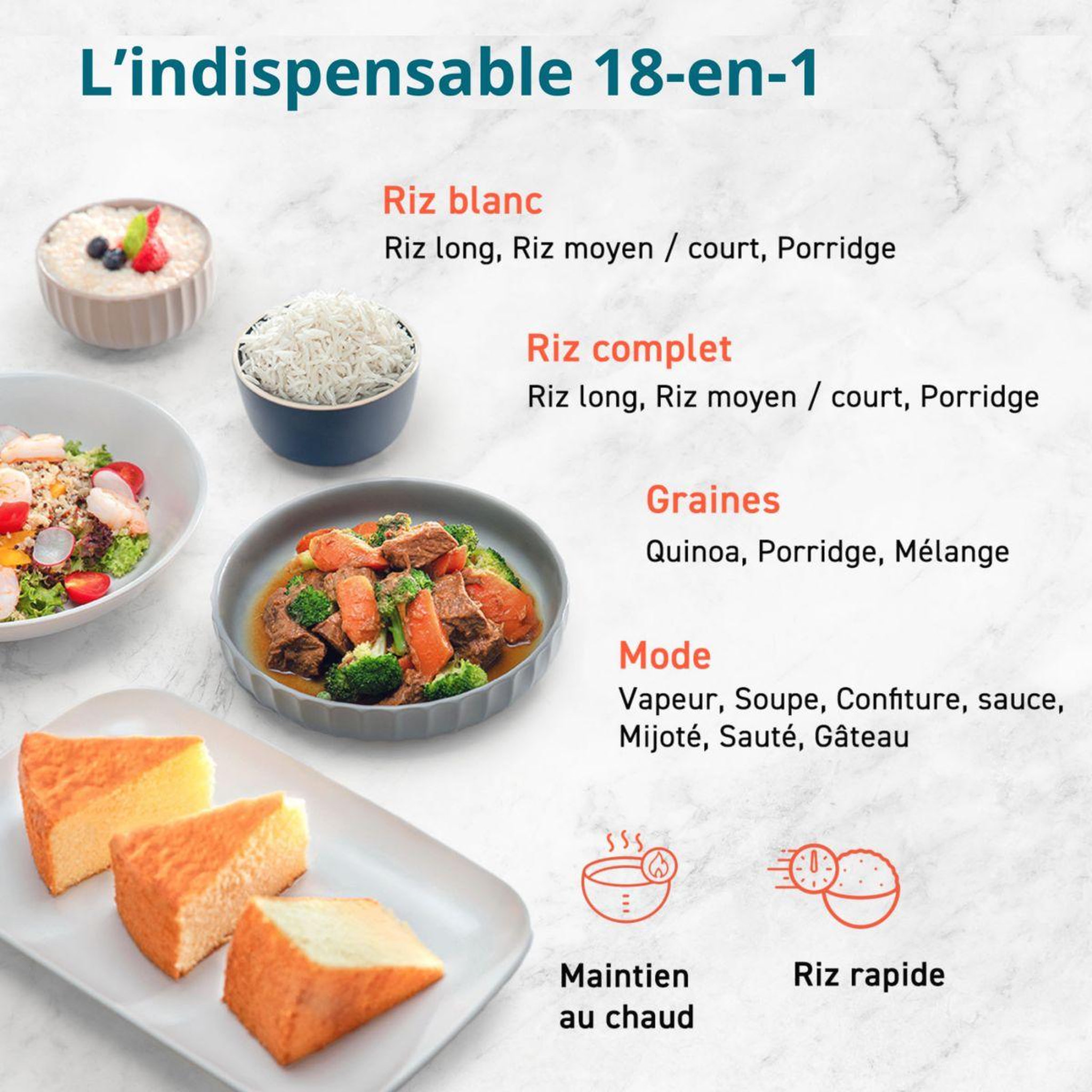Voir la diapositive 2 : COSORI Cuiseur riz kosp0020eun multi-cooker,noir,  5 l