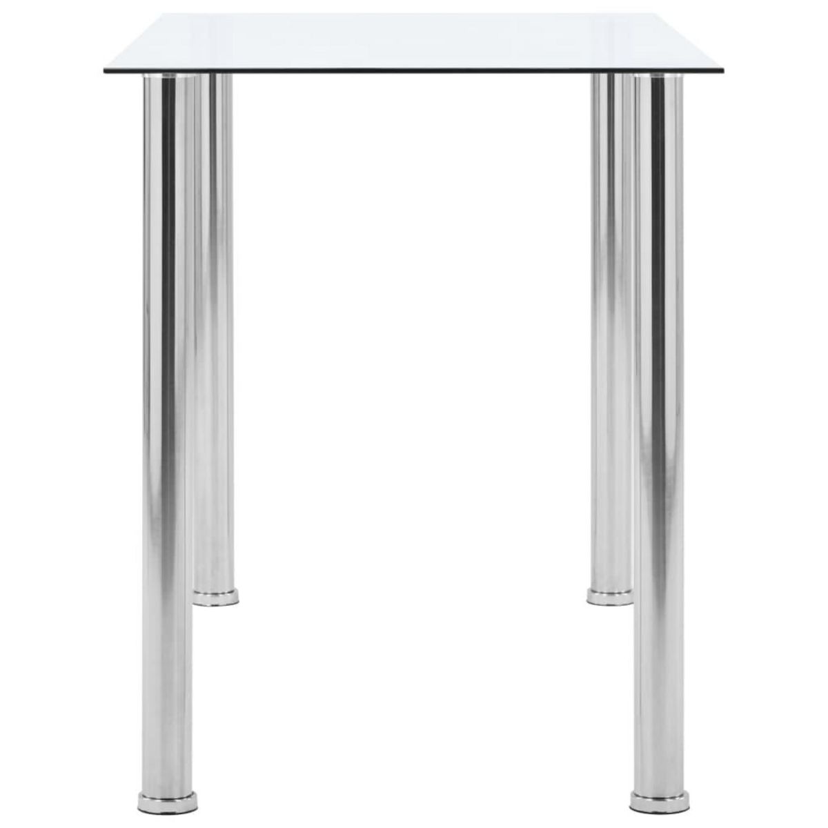 VIDAXL Table a manger Transparent 120x60x75 cm Verre trempe