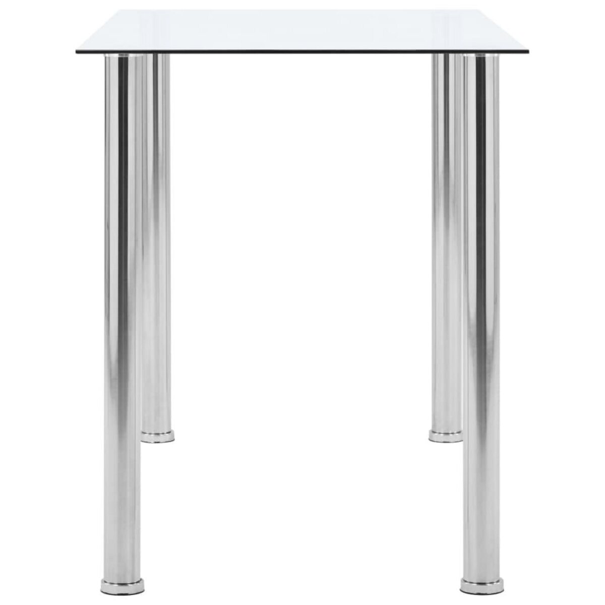 VIDAXL Table a manger Transparent 120x60x75 cm Verre trempe