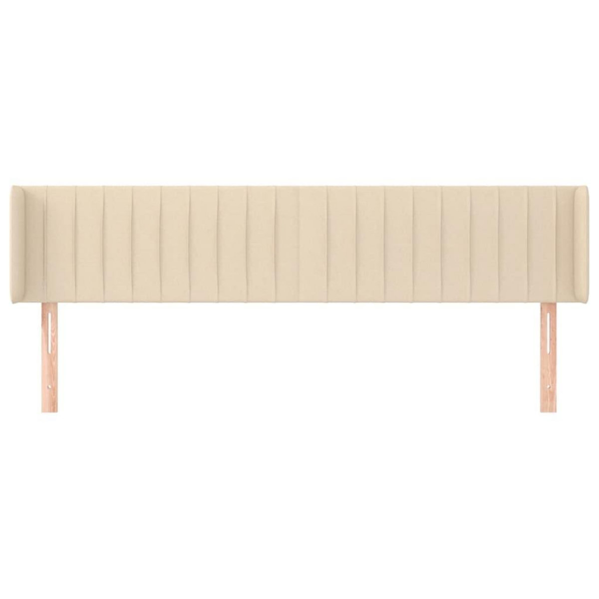 VIDAXL Tete de lit avec oreilles Creme 203x16x78/88 cm Tissu