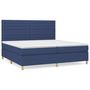 Voir la diapositive 2 : VIDAXL Sommier a lattes de lit avec matelas Bleu 200x200 cm Tissu