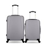 HERO HERO - Lot de 2 - Valise weekend et valise cabine LANZAROTE. Coloris disponibles : Gris, Noir, Rouge, Rose, Bleu