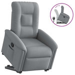 VIDAXL Fauteuil inclinable Gris clair Tissu