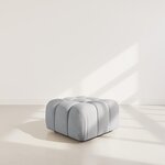 LISA DESIGN Ruby - pouf en velours texturé. Coloris disponibles : Orange, Gris, Noir, Bleu, Beige