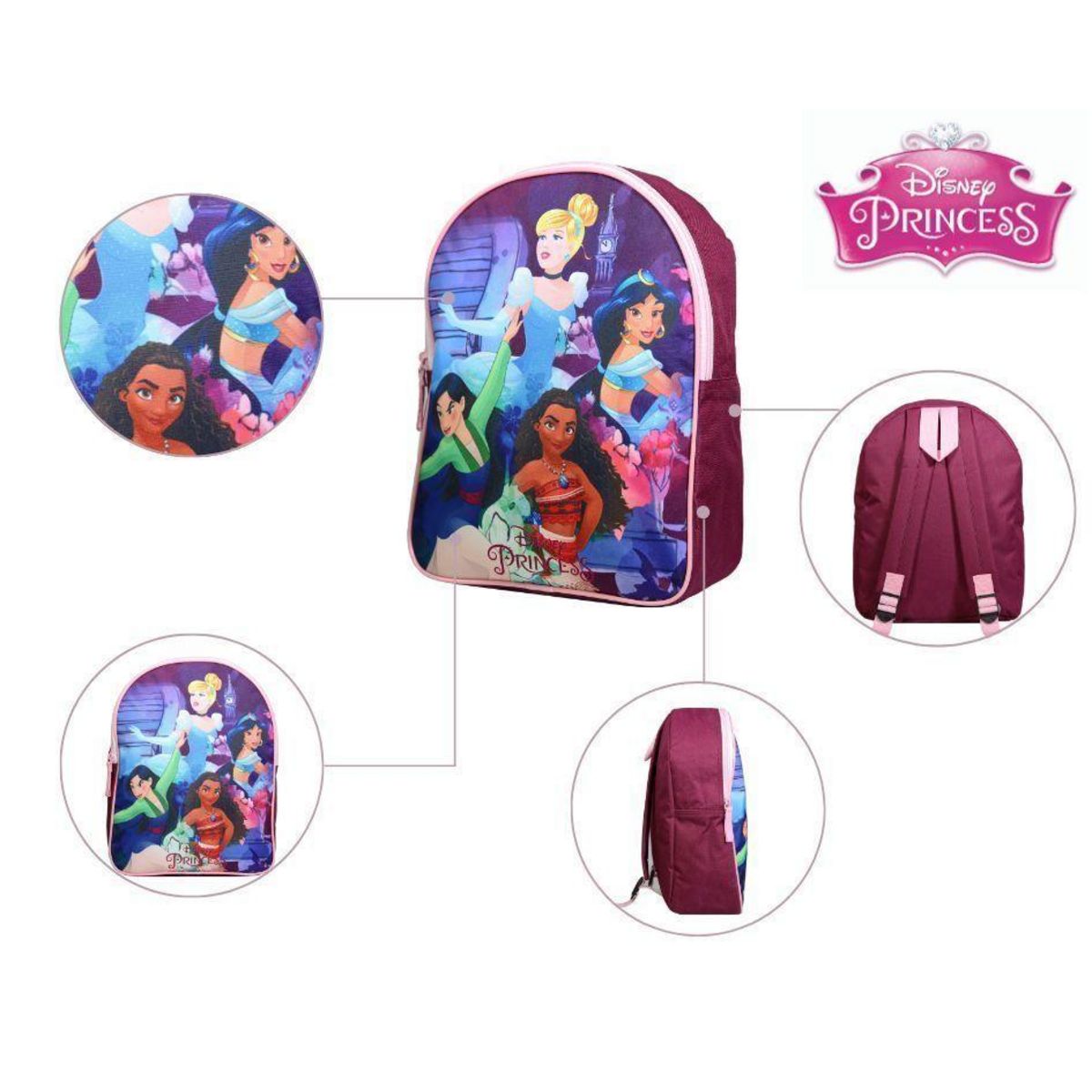 Bagtrotter BAGTROTTER Sac à dos gouter maternelle 31 cm Princesses Disney Multicolore