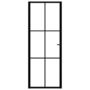 Voir la diapositive 3 : VIDAXL Porte interieure Verre ESG et aluminium 76x201,5 cm Noir