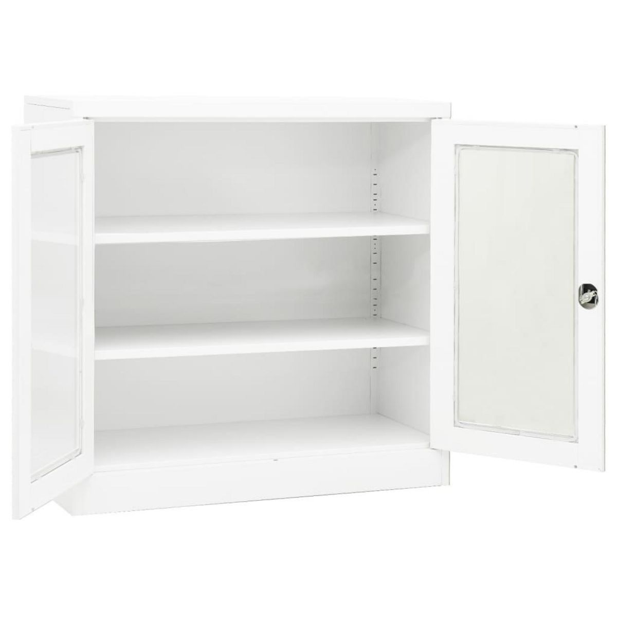 VIDAXL Armoire de bureau Blanc 90x40x90 cm Acier