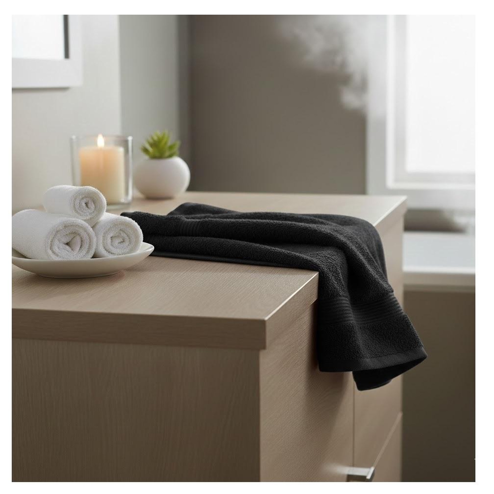 Voir la diapositive 2 : Eden Serviette de toilette en coton lilas