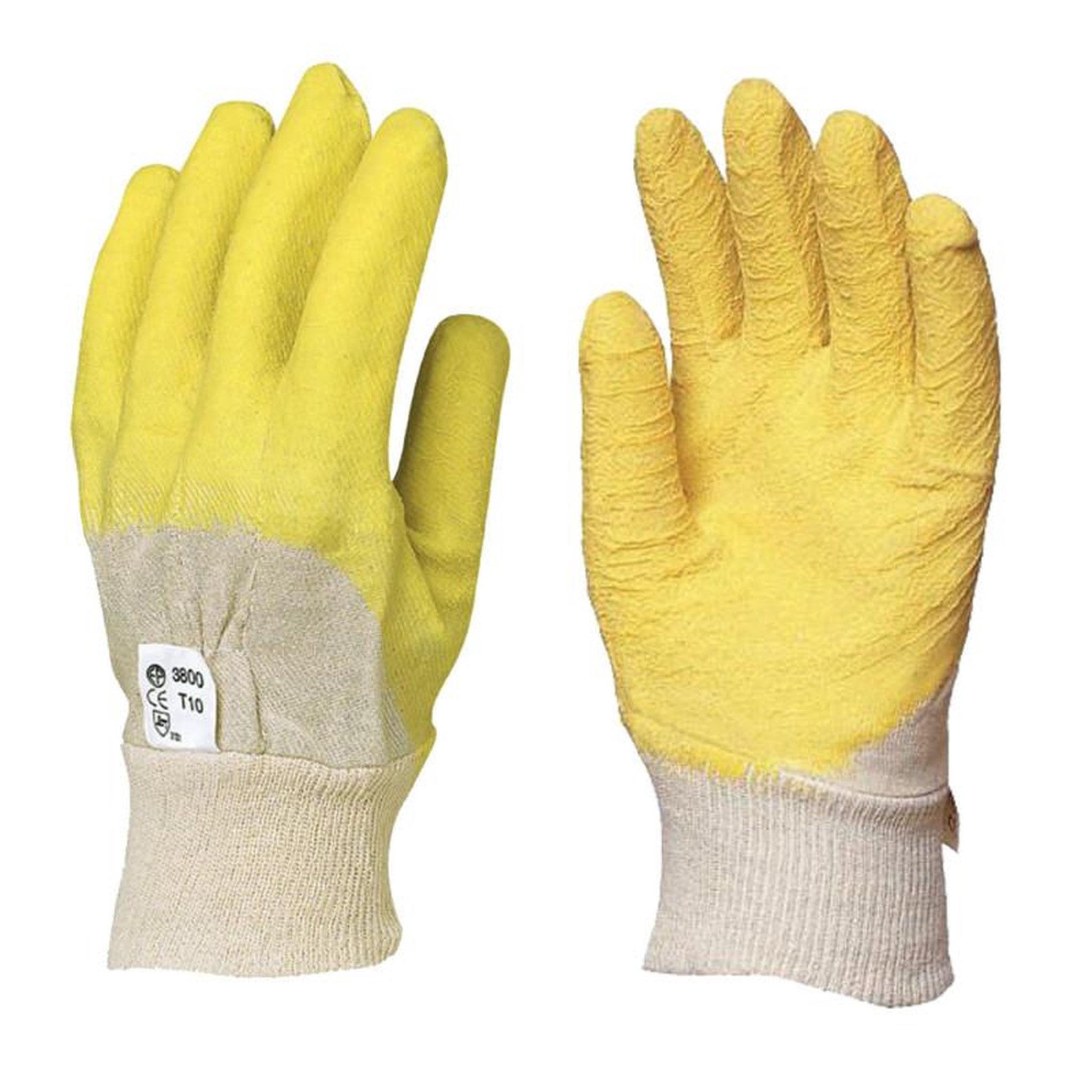 Coverguard Gant de travail EUROTECHNIQUE enduit latex crêpé gris jaune T10 COVERGUARD 3800