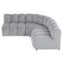 Voir la diapositive 5 : LISA DESIGN Debbie - canapé modulable d'angle réversible 4 places sans accoudoirs en tissu texturé