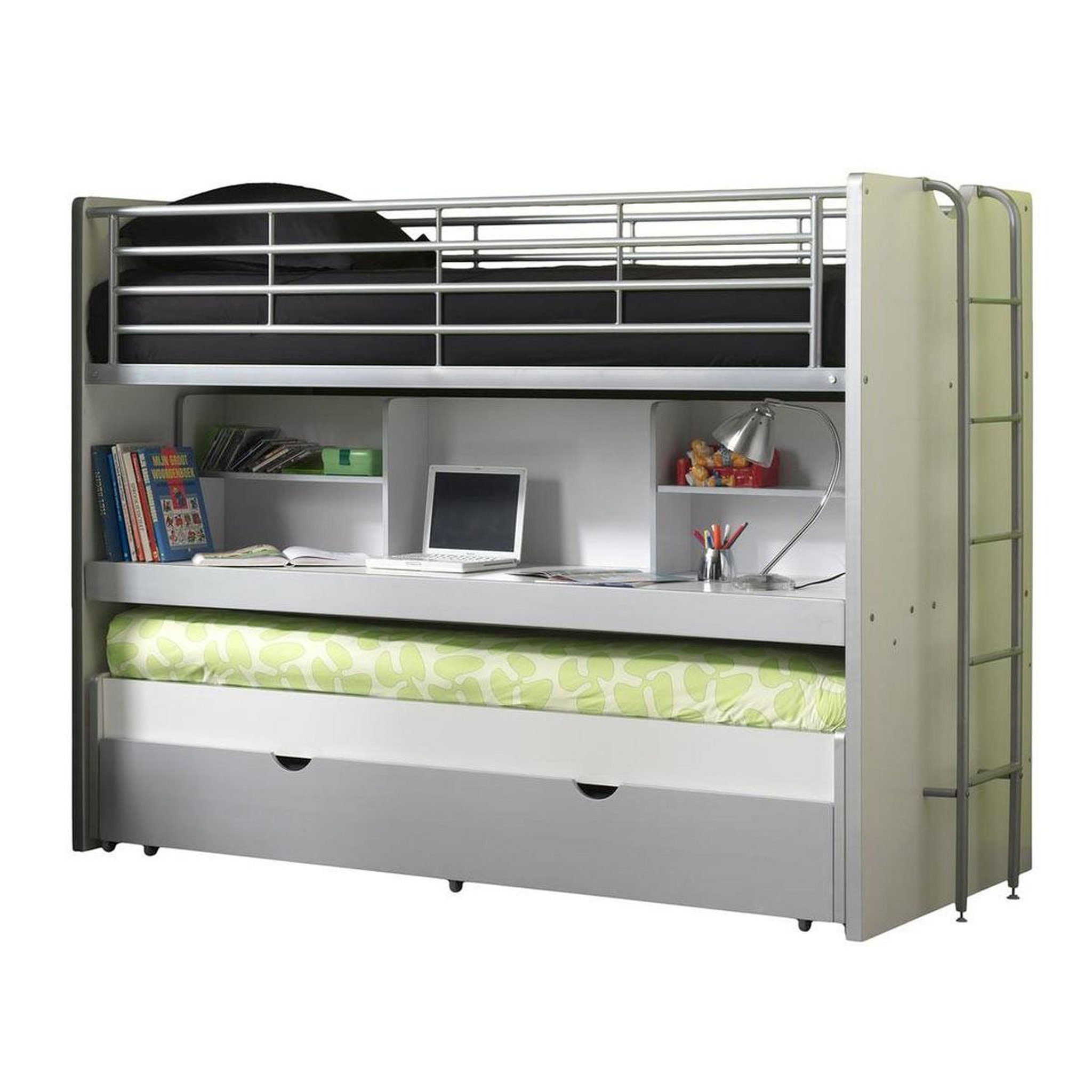 Paris Prix Lit superposé enfant  bonny  90x200cm gris