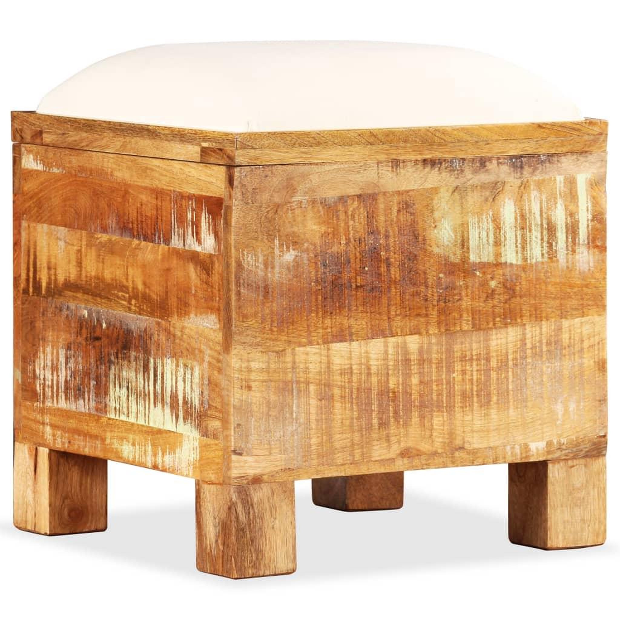 Voir la diapositive 1 : VIDAXL Banc de rangement Bois massif recycle 40 x 40 x 45 cm
