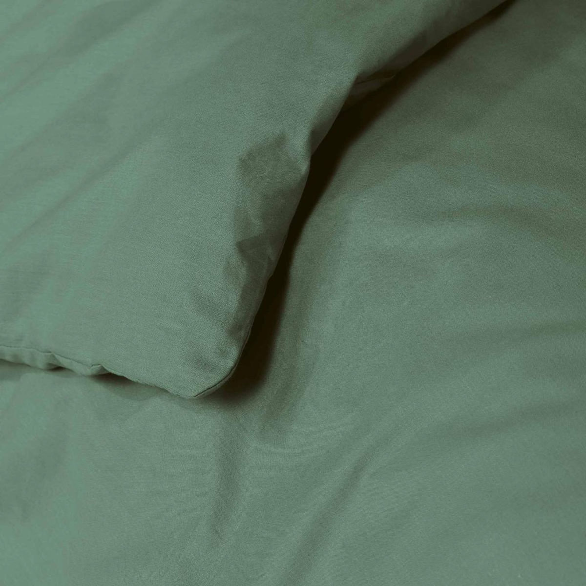 Paris Prix Housse de Couette  Lina  140x200cm Vert Cèdre