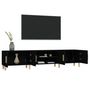 Voir la diapositive 5 : VIDAXL Meuble TV noir 180x31,5x40 cm bois d'ingenierie