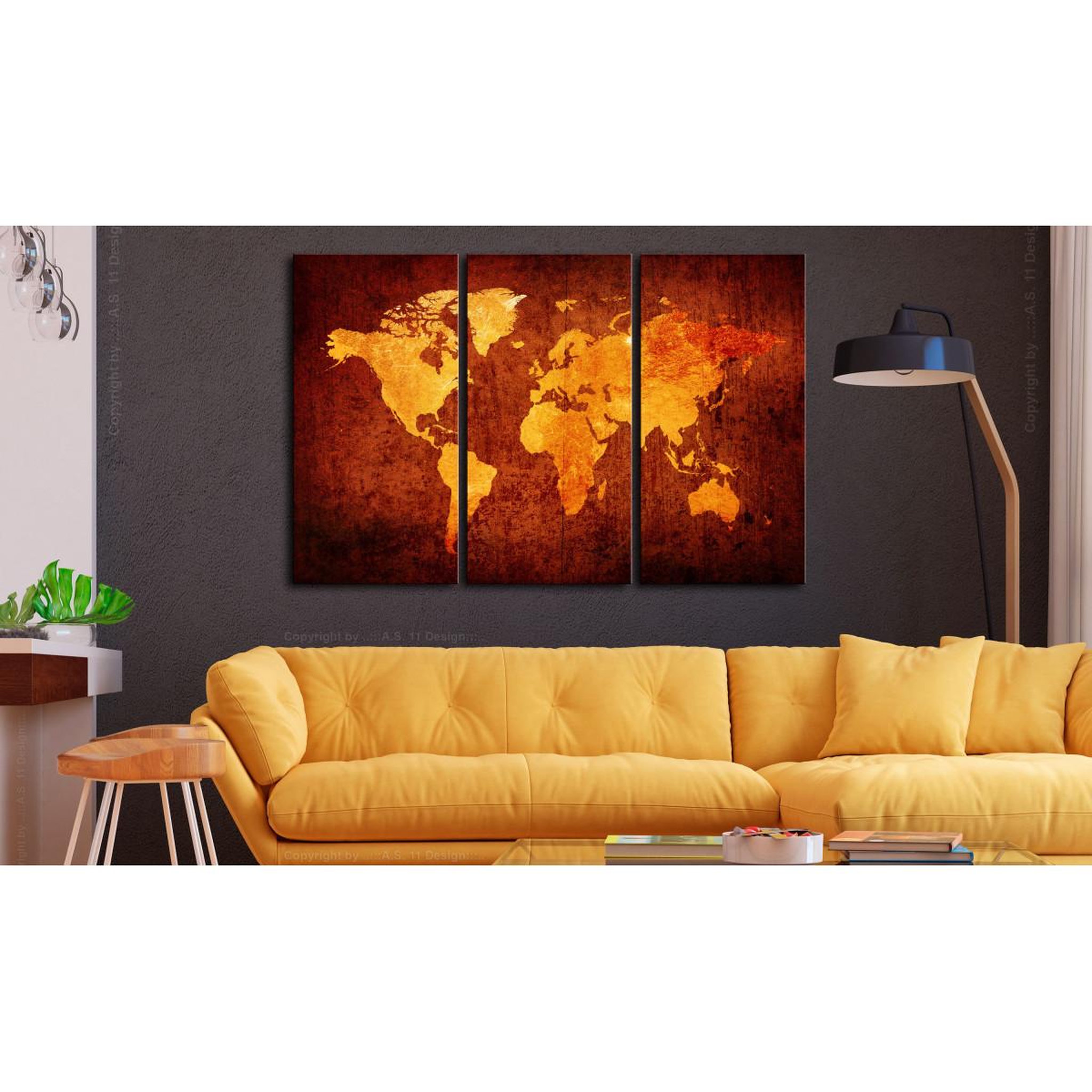 Voir la diapositive 2 : Paris Prix Tableau imprimé  world of orange