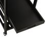 Voir la diapositive 5 : HOMCOM HOMCOM Chariot de service desserte de cuisine à roulettes multi-rangements 60L x 40l x 85H cm plateau acier inox. MDF pin noir