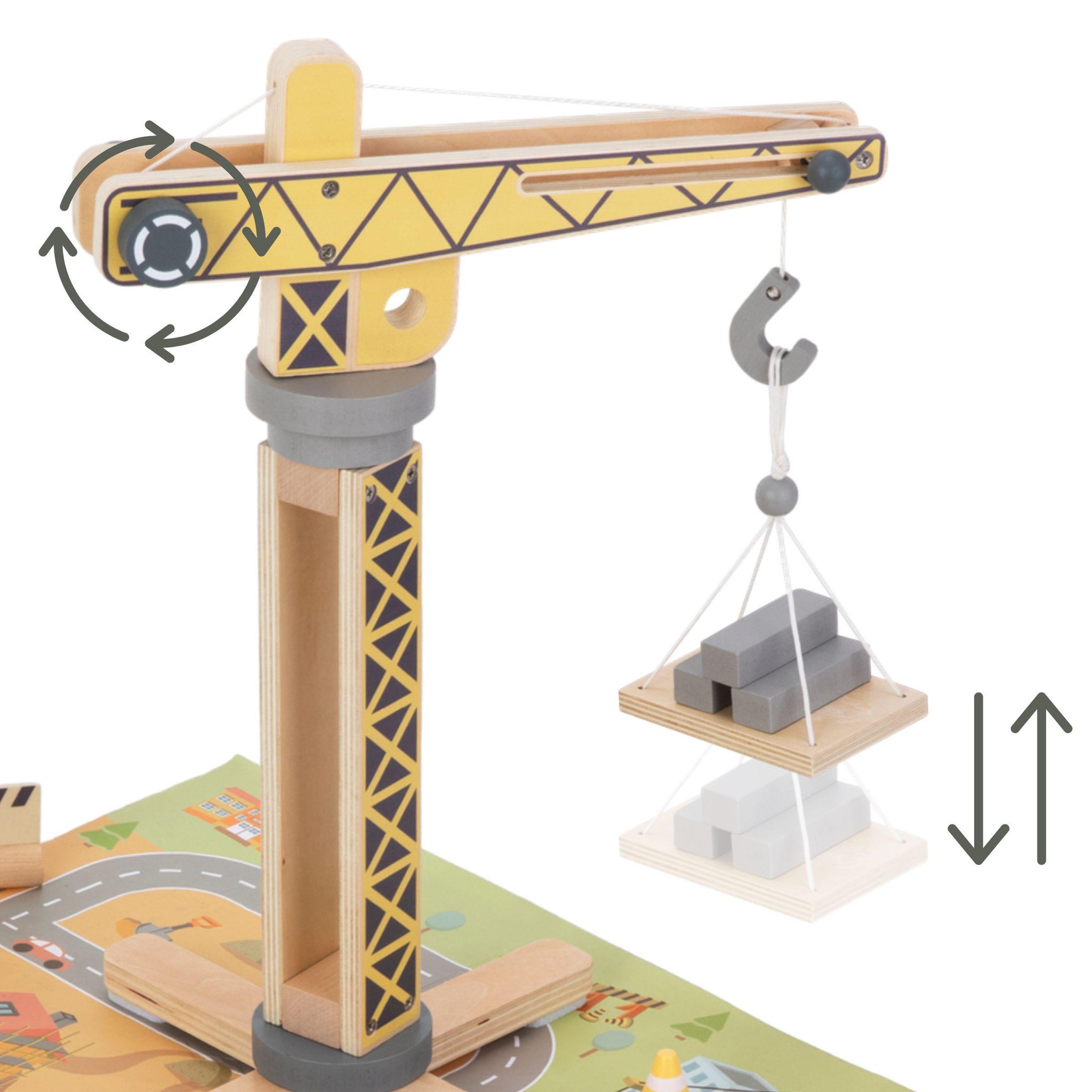Voir la diapositive 3 : MAMABRUM Imitation Chantier de Construction Enfant +3ans - Plate-forme avec Matériaux de Construction Bois,