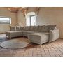 Voir la diapositive 5 : BEST MOBILIER Lena - canapé d'angle panoramique convertible - avec coffre - 7 places - gauche