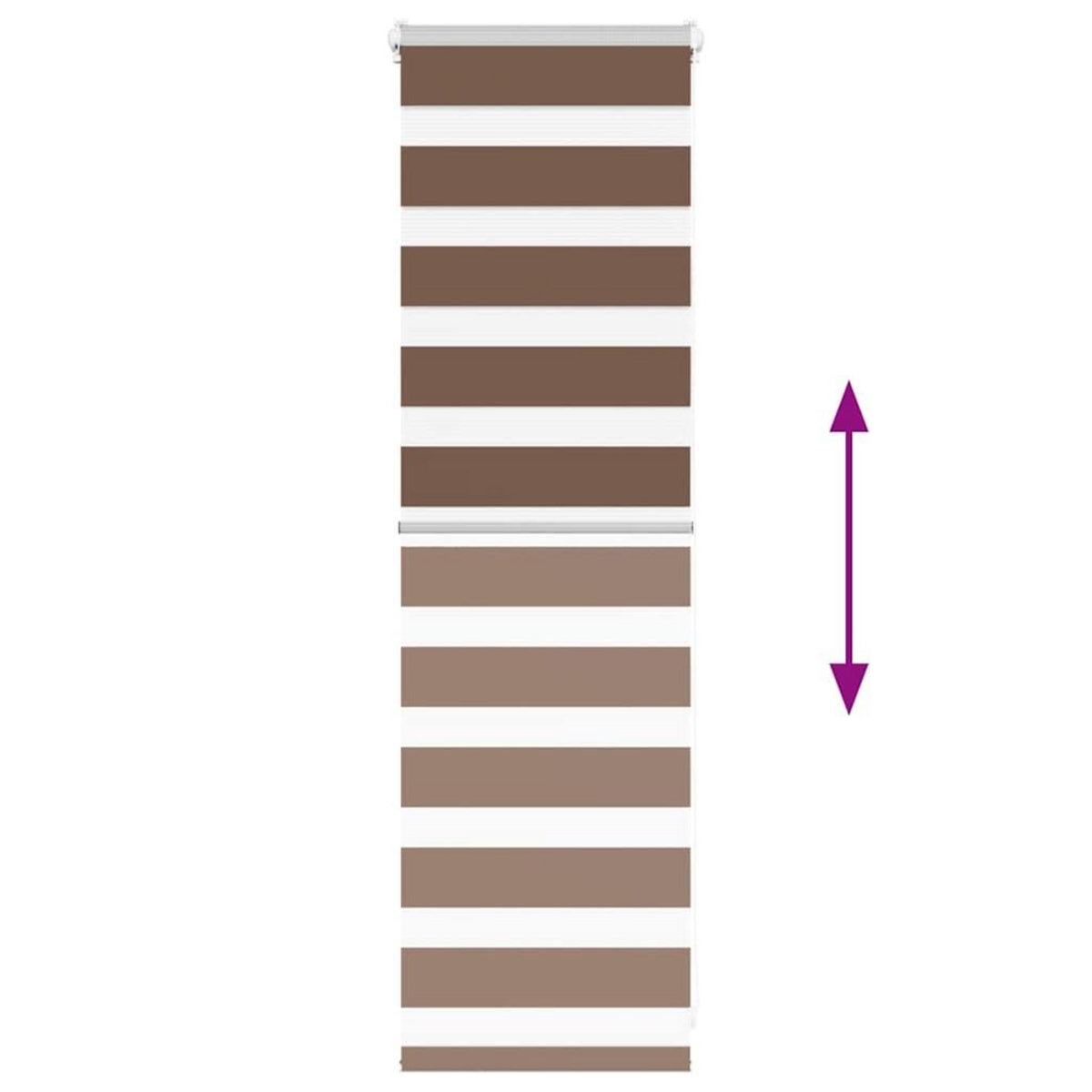 VIDAXL Store zebre marron 40x100 cm largeur du tissu 35,9 cm polyester