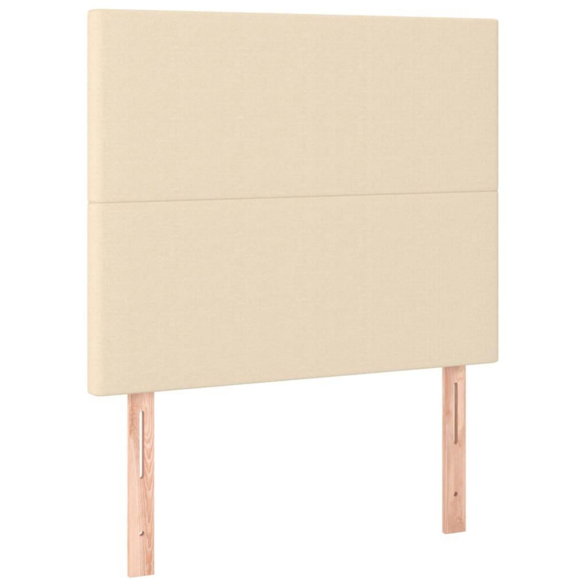 VIDAXL Tetes de lit 2 pcs Creme 100x5x78/88 cm Tissu