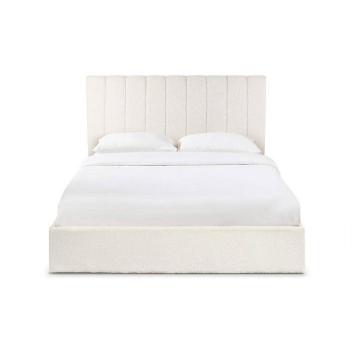 Paris Prix Lit Coffre Design Bouclette  Songa  160x200cm Beige
